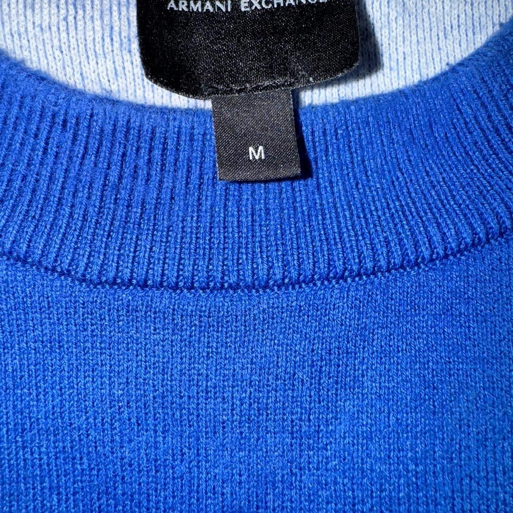 Armani Exchange Men's Blue Crewneck Sweater
